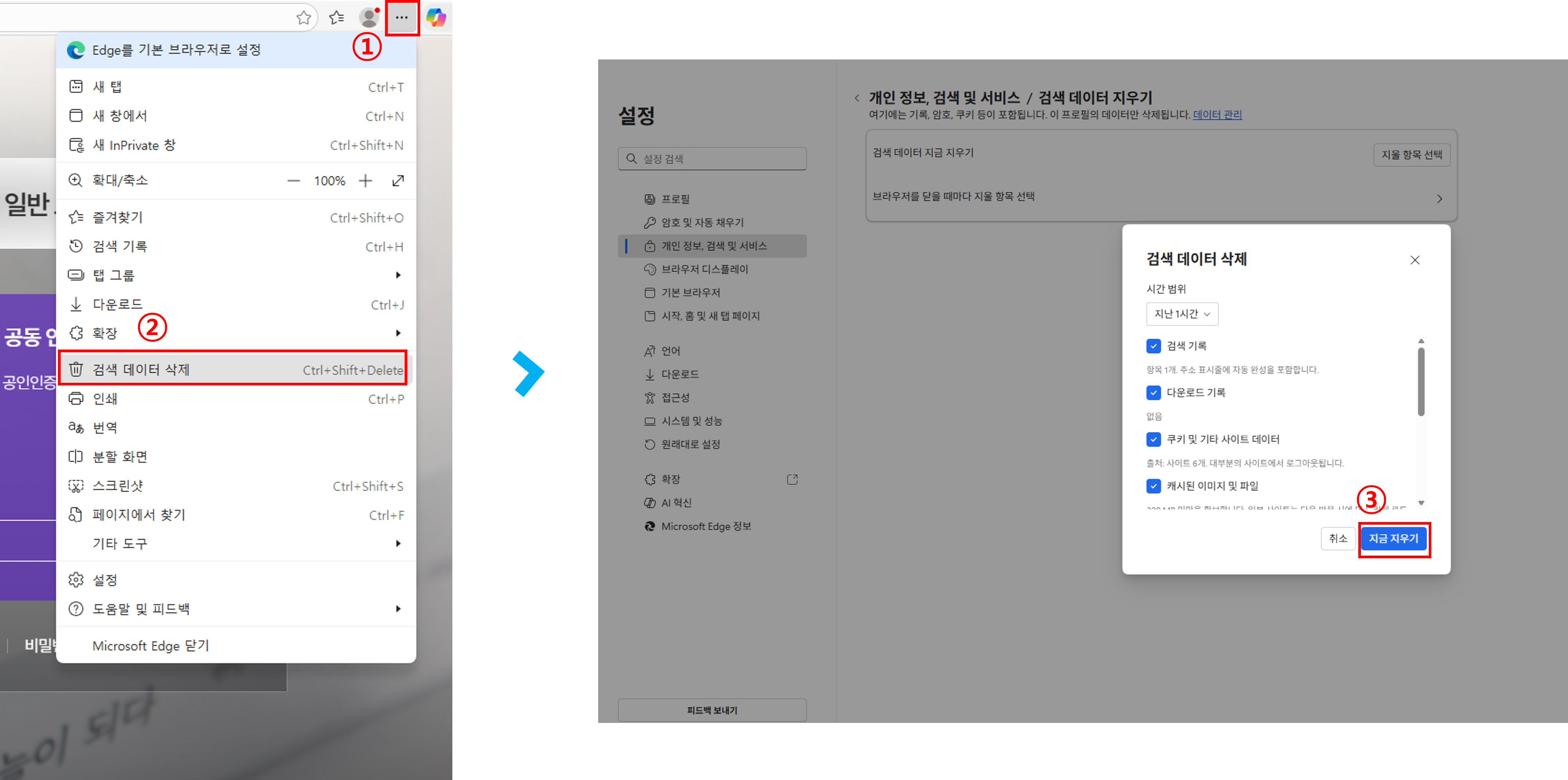 브라우저 설정 : 쿠키 및 사이트 권한 : 쿠키 및 사이트 데이터 관리 및 삭제 : 모든 쿠키 및 사이트 데이터 보기 